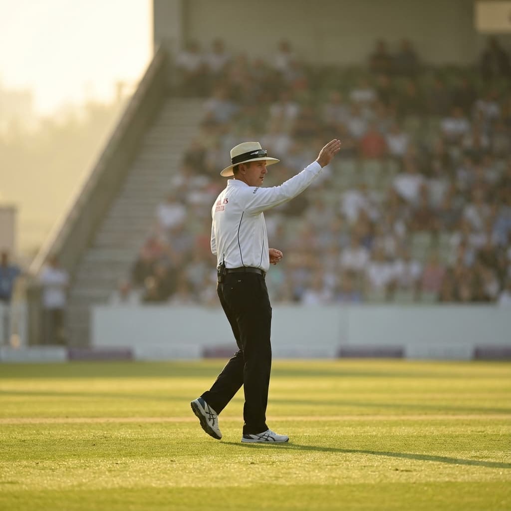Cricket umpire ready for a local match